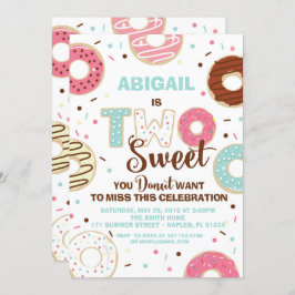 Invitación de cumpleaños temática Donut