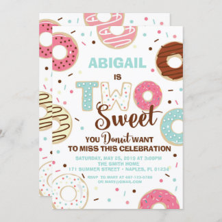 Invitación de cumpleaños temática Donut