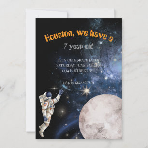 Invitación de cumpleaños temática espacial