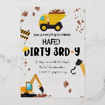 Invitación de cumpleaños tercera sucia