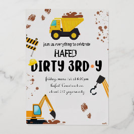 Invitación de cumpleaños tercera sucia