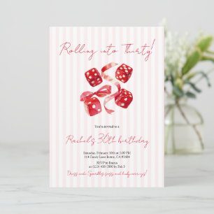 Invitación de cumpleaños treinta rodando