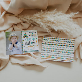 Invitación de cumpleaños tribal de Wild One Boho