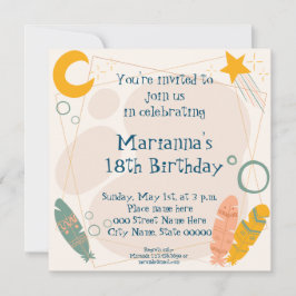 Invitación de cumpleaños tribal indio