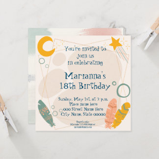 Invitación de cumpleaños tribal indio