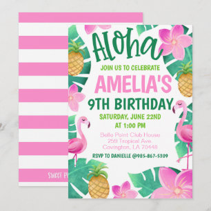 Invitación de cumpleaños tropical