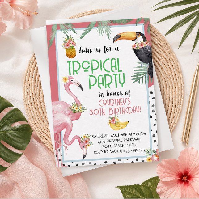 Invitación de cumpleaños tropical (Subido por el creador)
