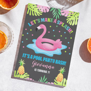 Invitación de cumpleaños tropical del Fiesta del g