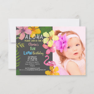 Invitación de cumpleaños Tropical Luau