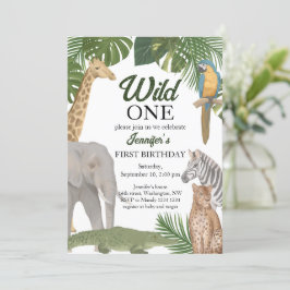 Invitación de cumpleaños tropical salvaje de un Sa