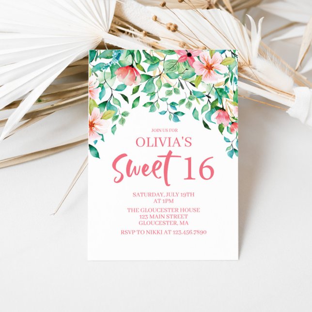 Invitación de cumpleaños Tropical Sweet 16 Aloha L (Subido por el creador)