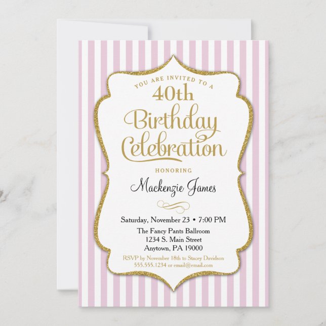 Invitación de cumpleaños Tween Tween Tink Gold Adu (Anverso)