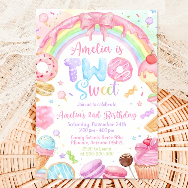 Invitación de cumpleaños Two Sweet, invitación de  (Subido por el creador)