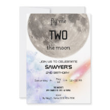Invitación de cumpleaños Two The Moon