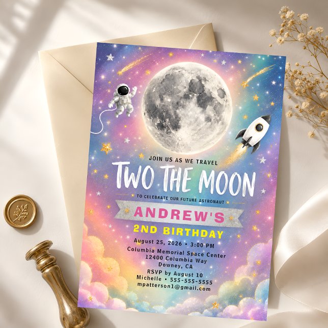 Invitación de cumpleaños Two The Moon 2do de Galax (Subido por el creador)
