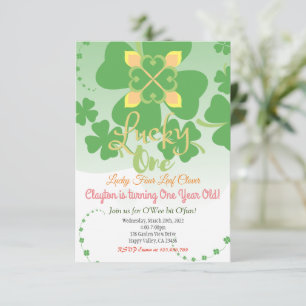 Invitación de cumpleaños Un Fiesta afortunado