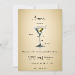 Invitación de cumpleaños Un Poco Más Vieja Marti