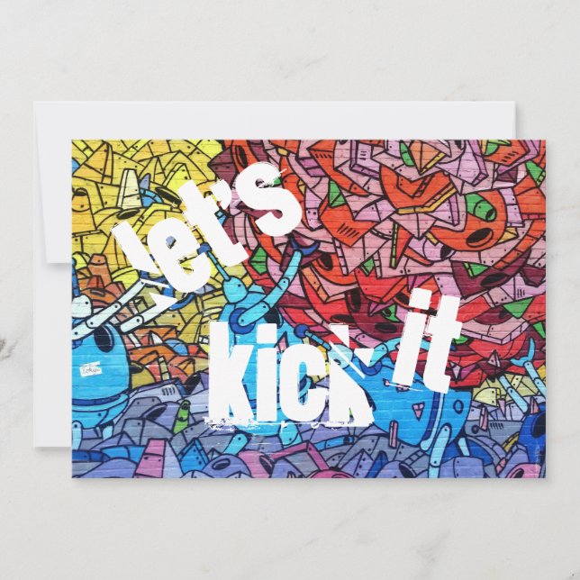 Invitación de cumpleaños urbano (Anverso)