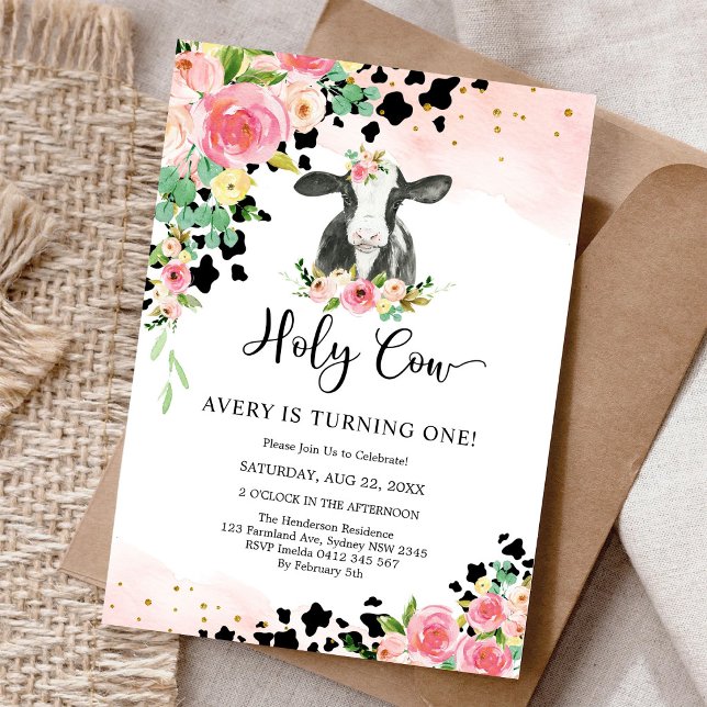 Invitación de cumpleaños Vaca Sagrada (Subido por el creador)