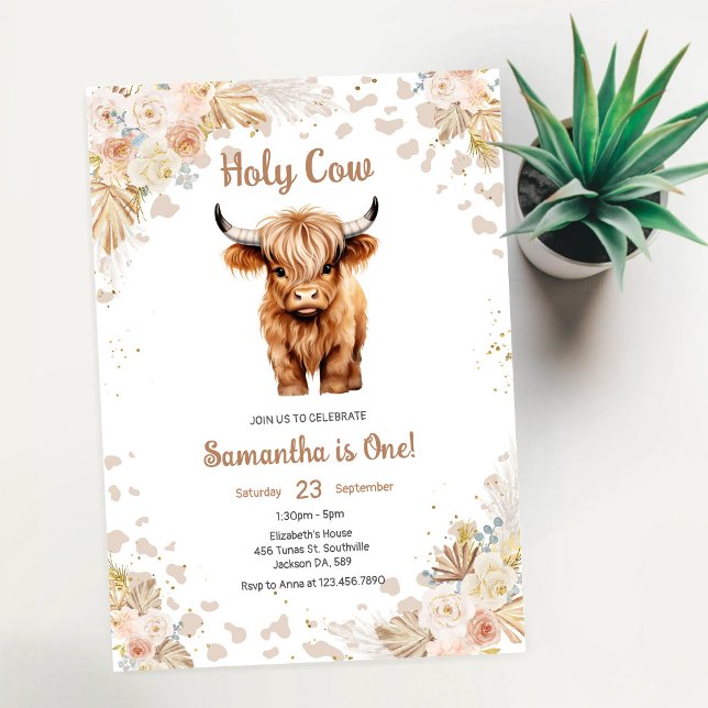 Invitación de cumpleaños Vaca Sagrada (Subido por el creador)