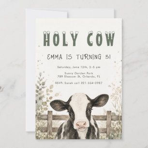 Invitación de cumpleaños Vaca Sagrada