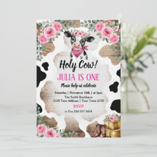 Invitación de cumpleaños Vaca Sagrada   Fiesta de 