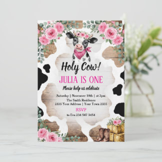 Invitación de cumpleaños Vaca Sagrada | Fiesta de