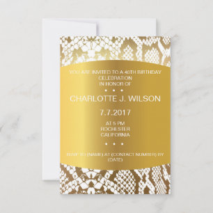 Invitación de cumpleaños Vip de piel de Golden Pyt