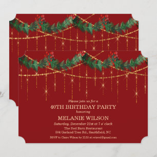 Invitación de cumpleaños y Navidad para cualquier 