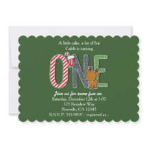 Invitación de cumpleaños y Navidad para UNO 1er cu