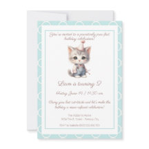 Invitación de cumpleaños Zazzle meow-nificente