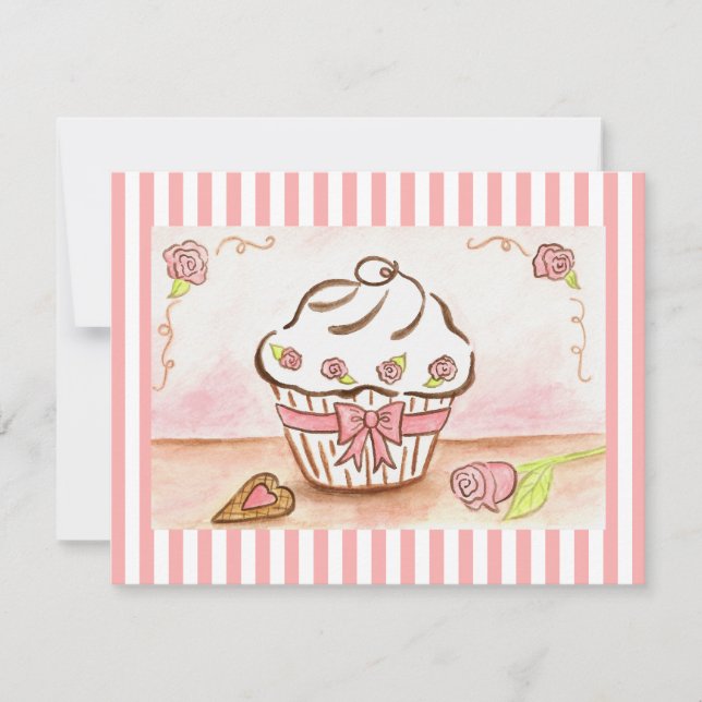 Invitación de Cupcake (Anverso)
