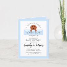 Invitación de Dachshund Baby Shower Boy
