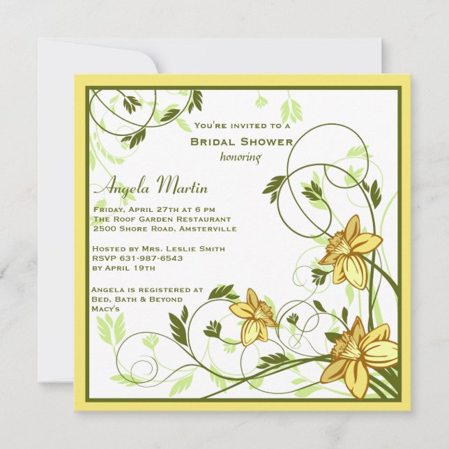 Invitación de Daffodills (Anverso)