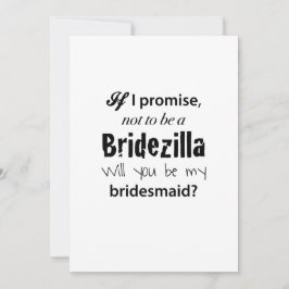 Invitación de dama de honor - Bridezilla