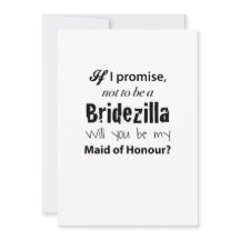 Invitación de dama de honor - Bridezilla