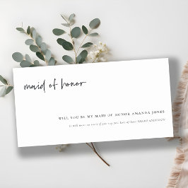 Invitación de Dama de Honor con Caligrafía Celebre