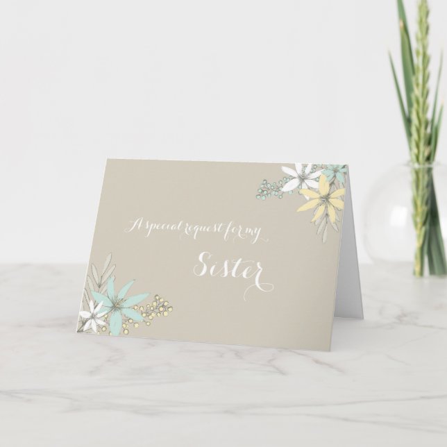 Invitación de Dama de Honor Hermana Flores de Prim (Anverso)