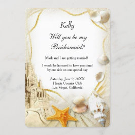 Invitación de Dama de Honor para Boda de Castillo