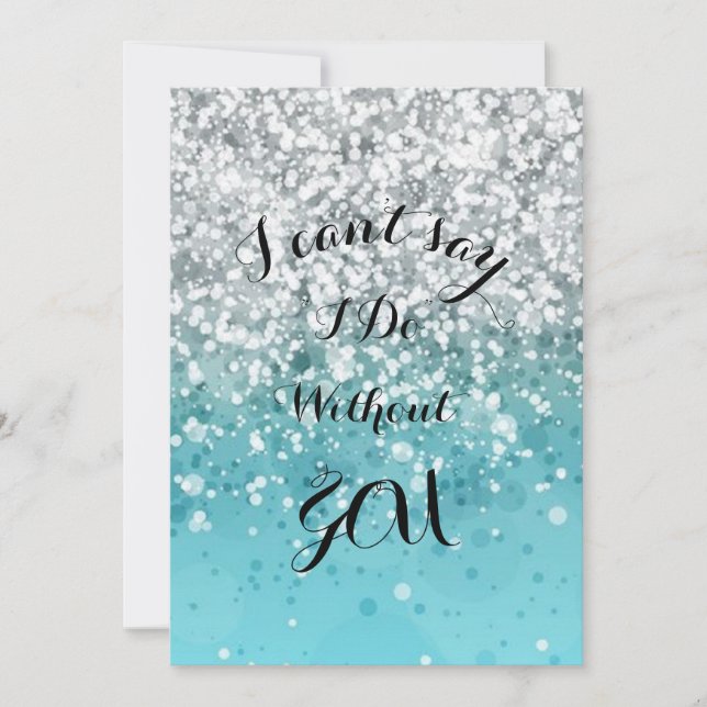 Invitación de Dama de Honor Turquesa (Anverso)