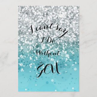 Invitación de Dama de Honor Turquesa