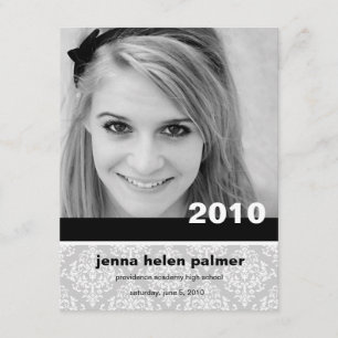 Invitación de Damasco de Graduación  Invitación