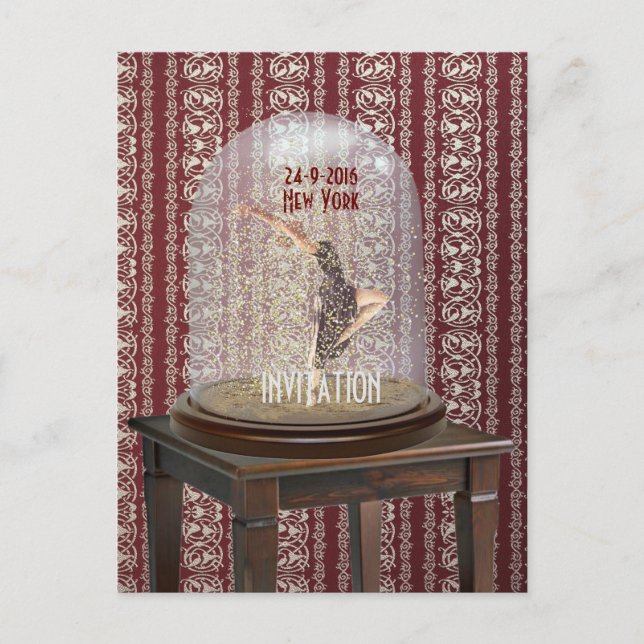 INVITACIÓN DE DANZA MODERNA Tarjeta postal (Anverso)