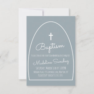 Invitación de dedicación de bebé con arco de bauti