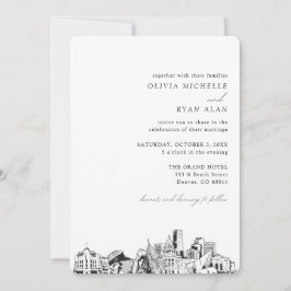 Invitación de Denver Boda Elegant Skyline