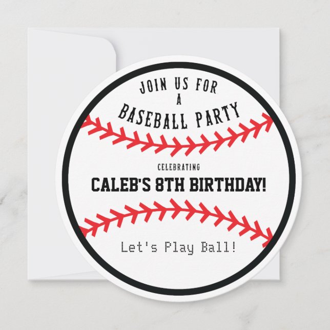 Invitación de Deportes para Fiesta de Cumpleaños R (Anverso)