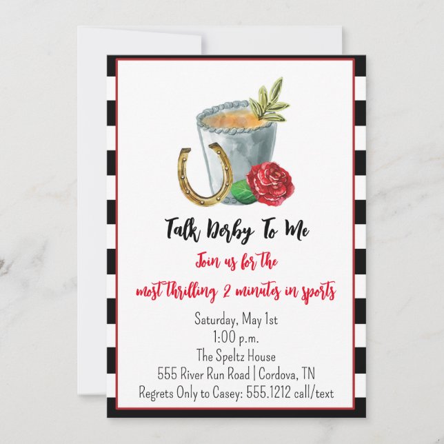Invitación de Derby Party (Anverso)