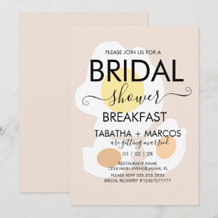 Invitación de Desayuno Brunch de Huevos para Despe