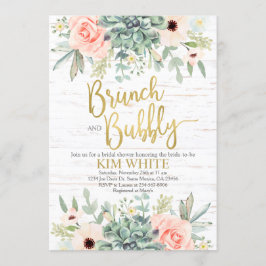 Invitación de desayuno de brindis de boda de sucul