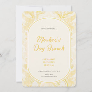 invitación de desayuno de día de las madres amaril